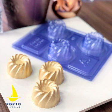 Forma De Chocolate - Forma De Chocolate Especial 3 Partes - Bolinho Vulcão - PF89